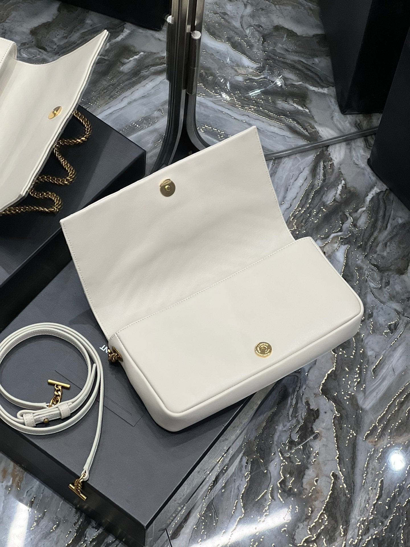 Saint Laurent Kata 99 Chain Bag With Gold Hardware 26cm