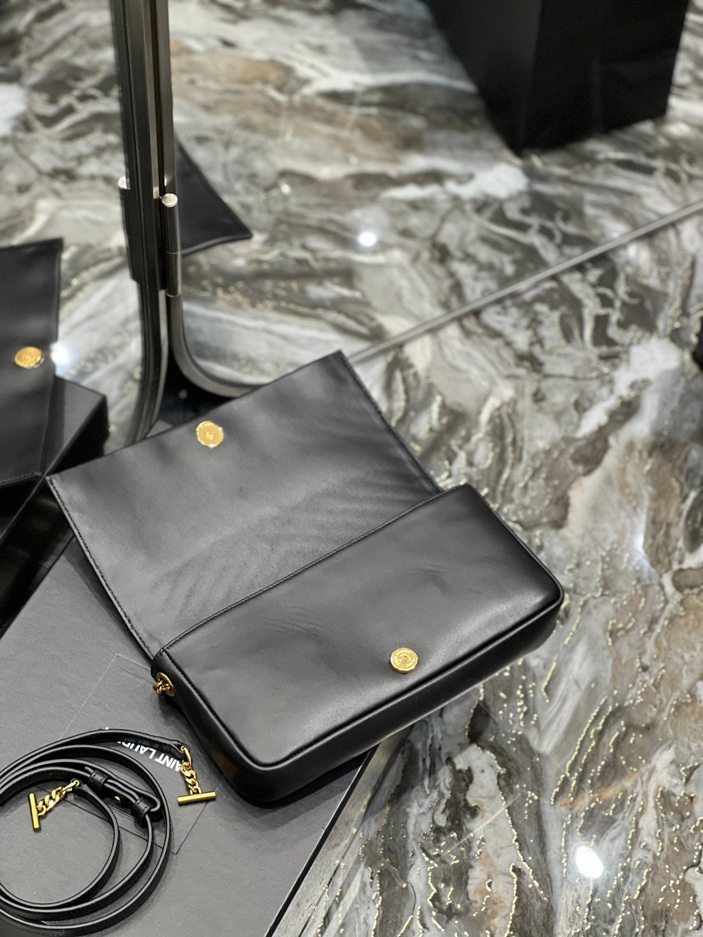 Saint Laurent Kata 99 Chain Bag With Gold Hardware 26cm