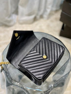 Saint Laurent College Medium Chain Bag With Gold Hardware 24cm