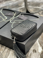 Saint Laurent Lou Mini Bag With Silver Hardware 18cm