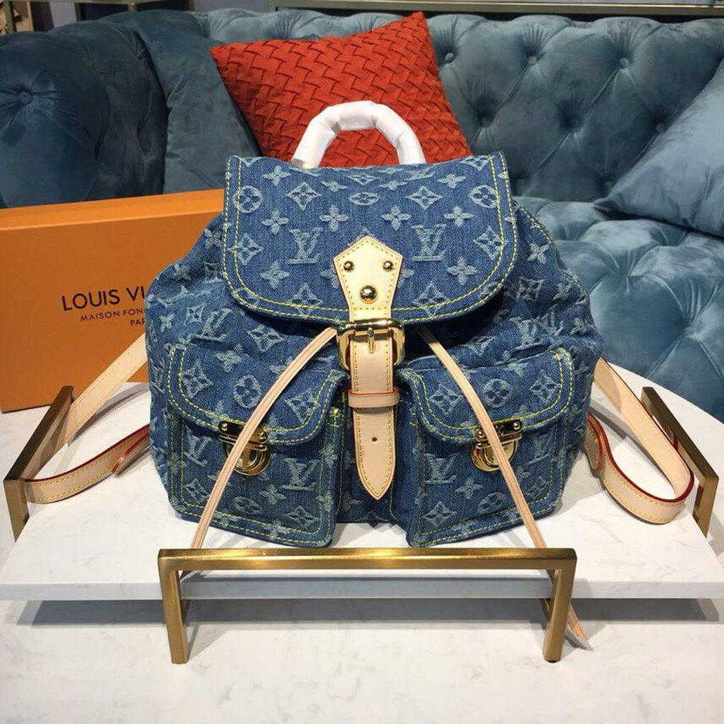 Louis Vuitton Backpack 30cm Monogram Denim Canvas Spring/Summer Collection M44460, Blue