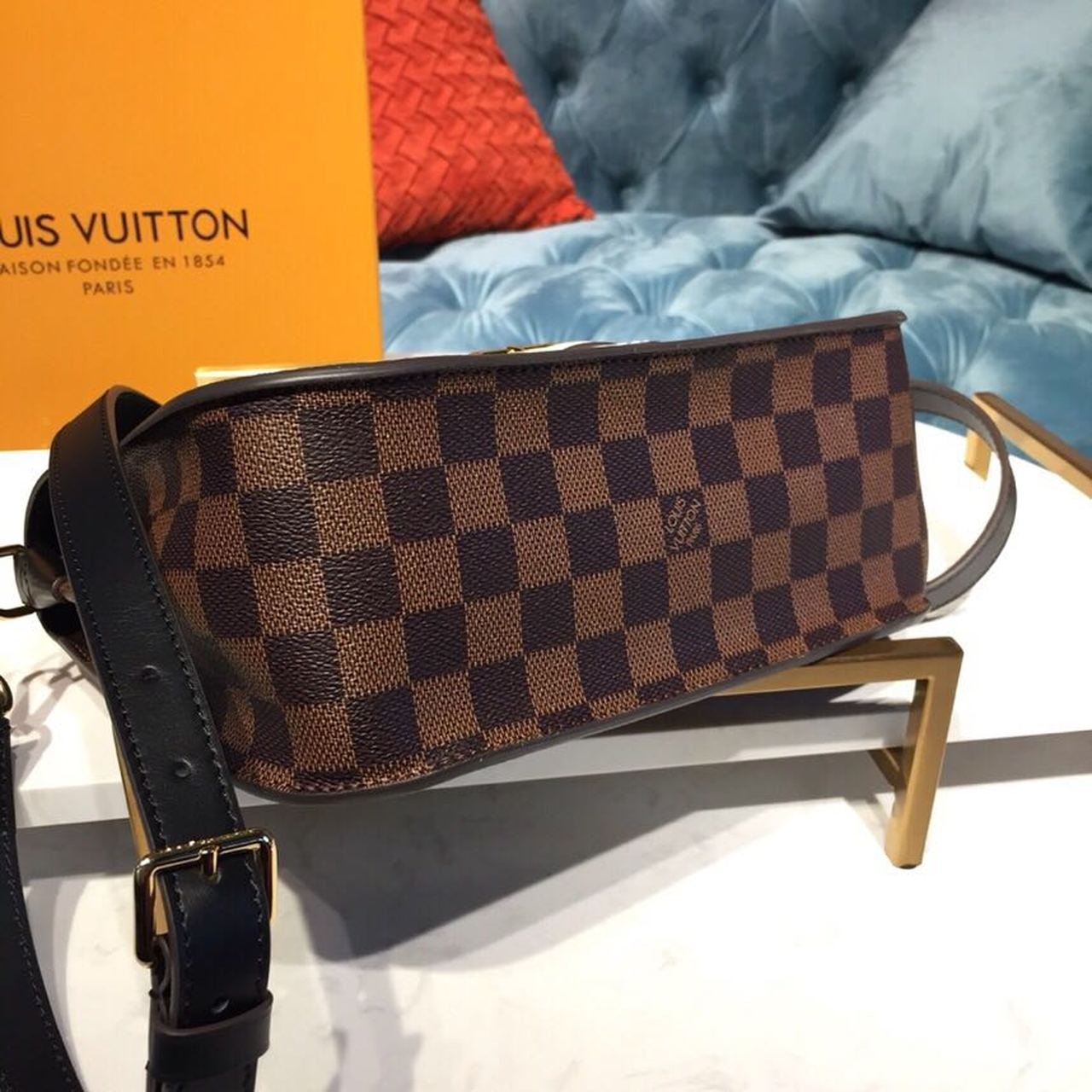 Louis Vuitton Trendy Crossbody Bag Damier Ebene Canvas Spring/Summer Collection N40146, Noir
