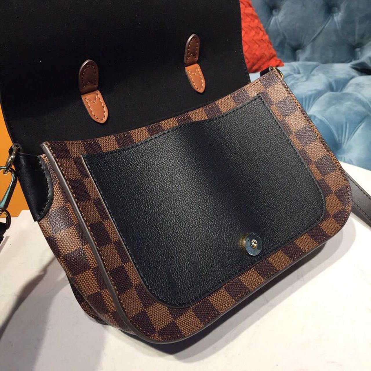 Louis Vuitton Trendy Crossbody Bag Damier Ebene Canvas Spring/Summer Collection N40146, Noir