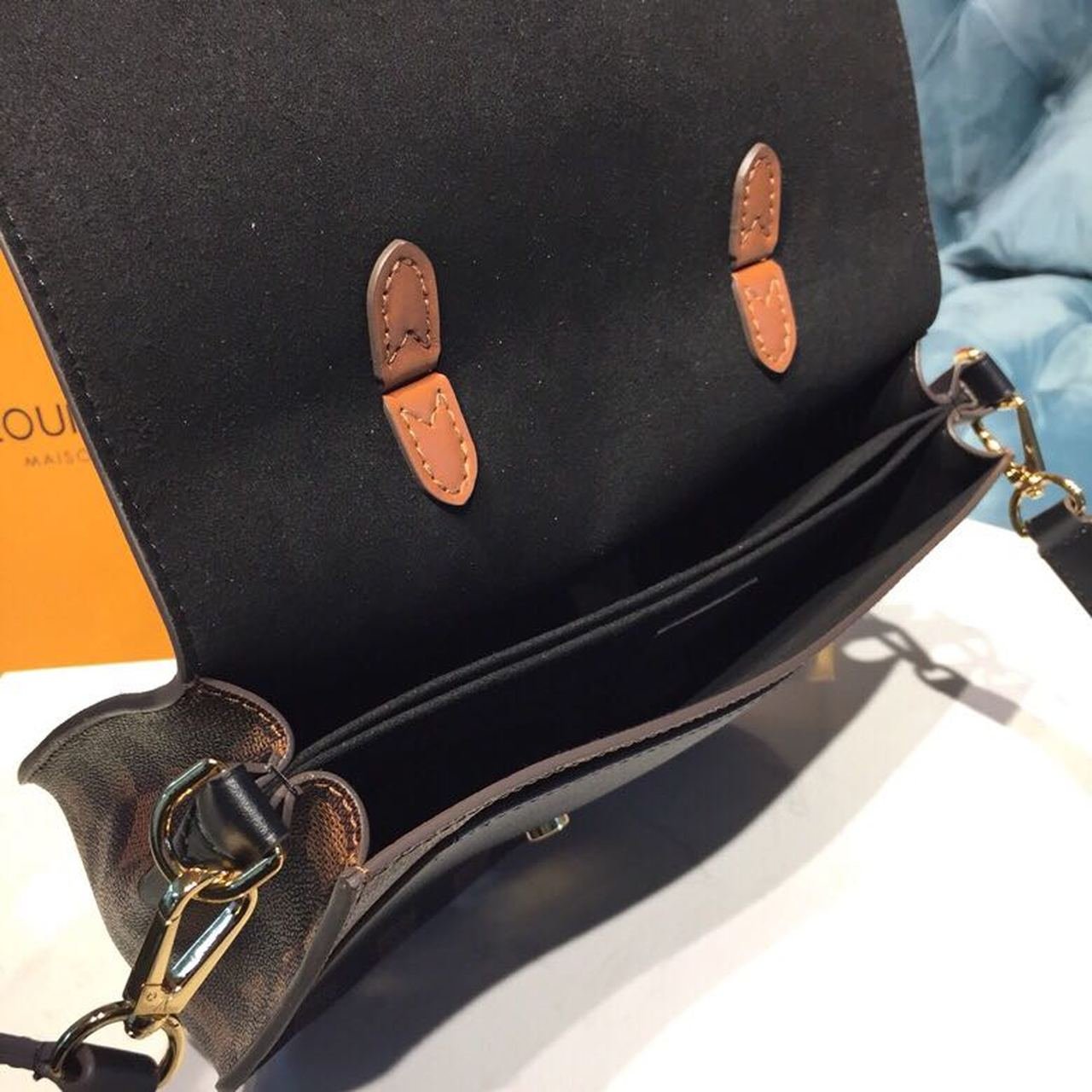 Louis Vuitton Trendy Crossbody Bag Damier Ebene Canvas Spring/Summer Collection N40146, Noir