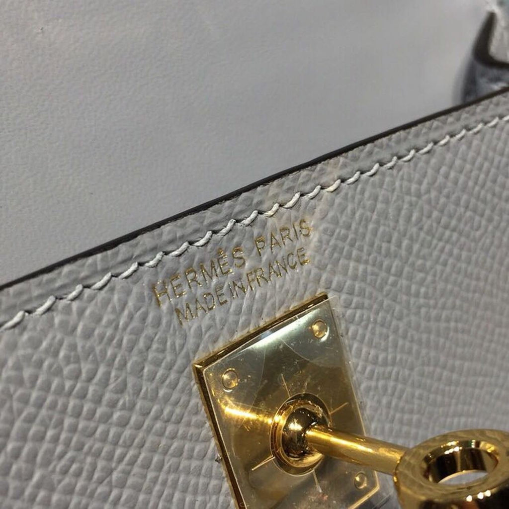 Hermes Mini Kelly Light Blue For Women Gold Toned Hardware 7.5in/19cm