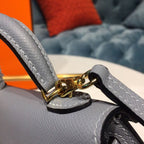 Hermes Mini Kelly Light Blue For Women Gold Toned Hardware 7.5in/19cm
