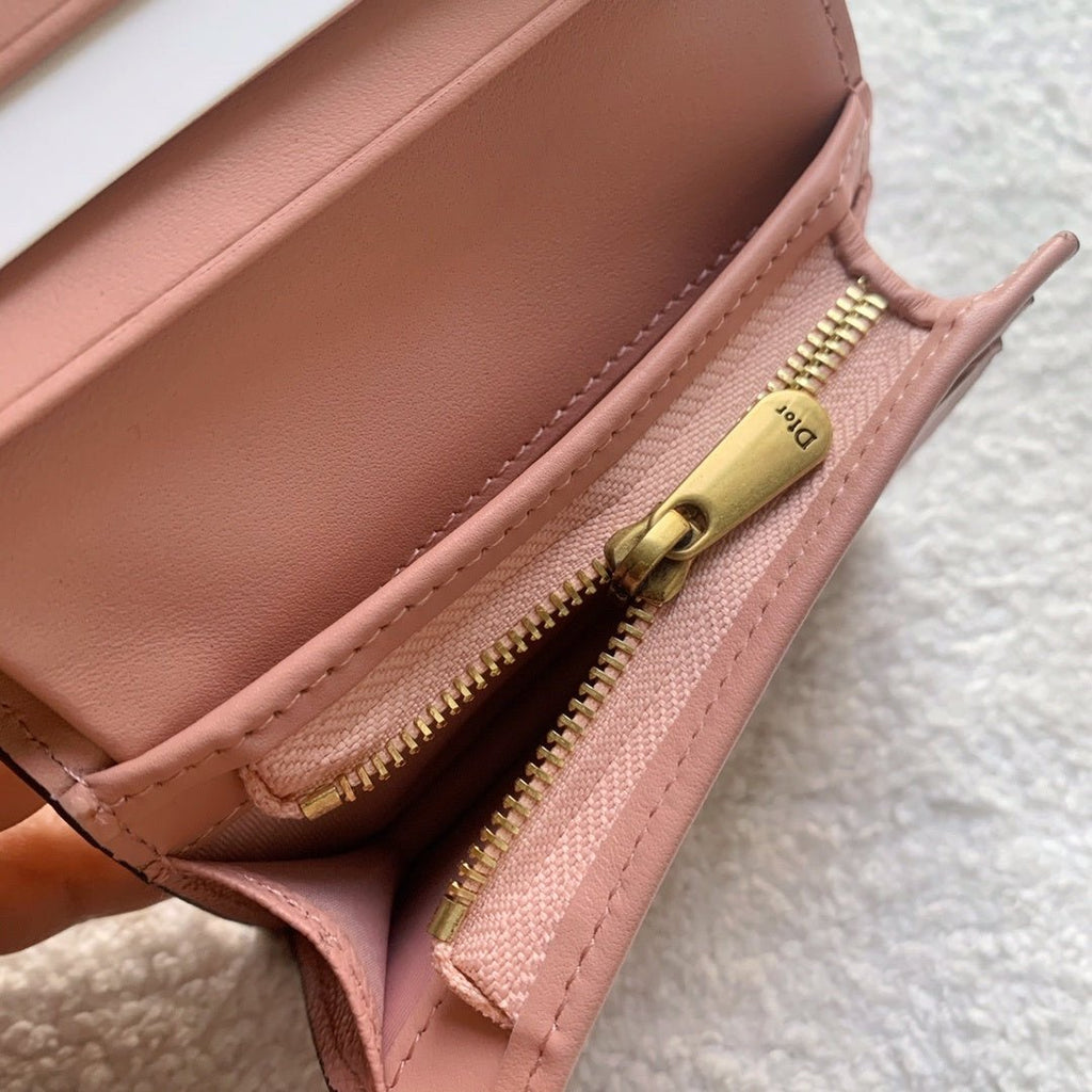 Christian Dior Saddle Lotus Pink Wallet 11cm