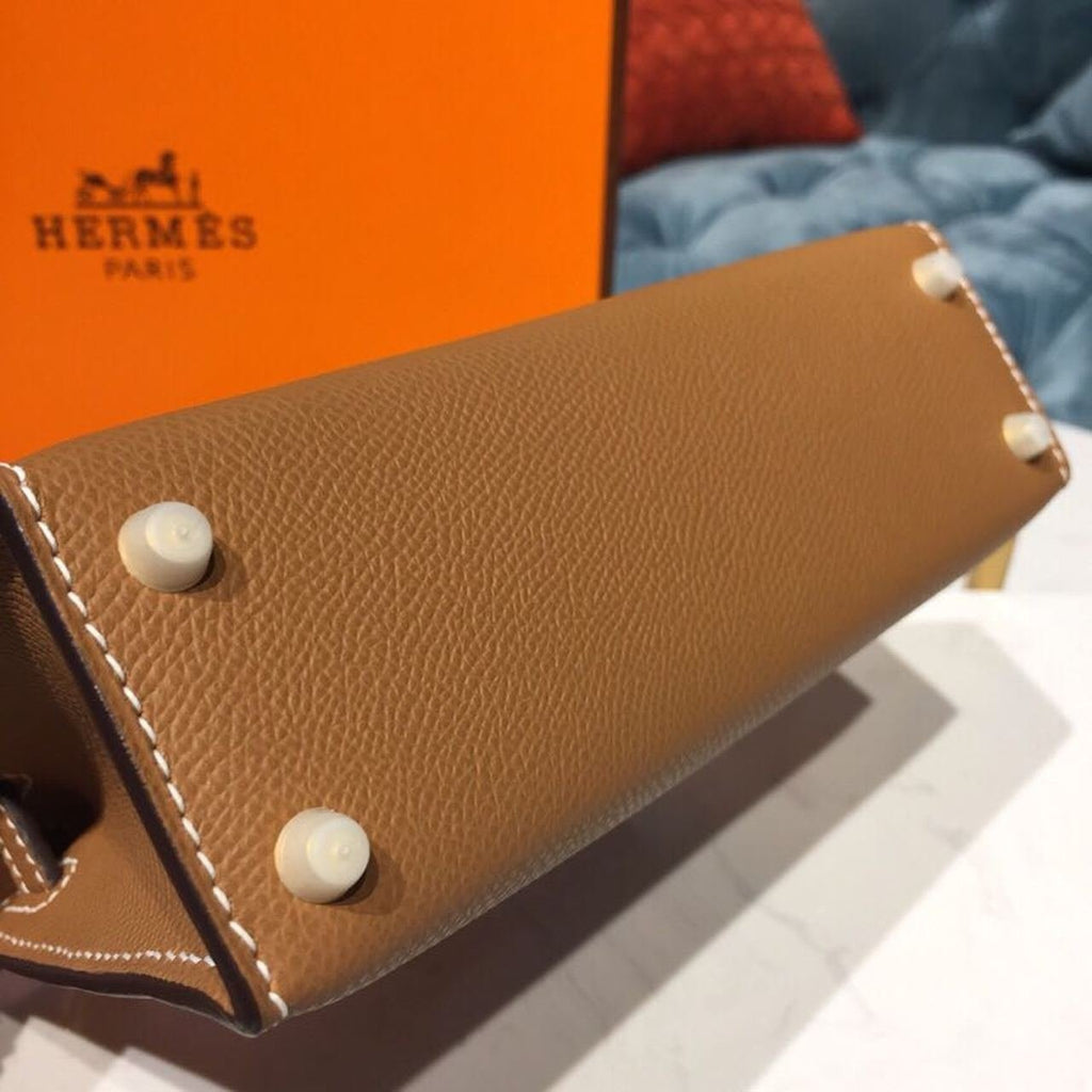 Hermes Mini Kelly Gold For Women Gold Toned Hardware 7.5in/19cm