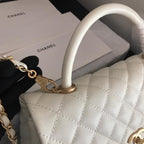 Chanel Coco Handle Bag 28cm White
