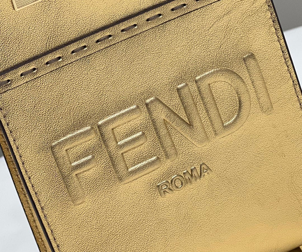 Fendi Mini Sunshine Shopper 18cm Gold