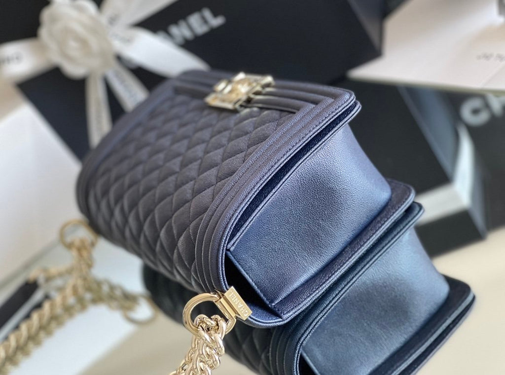 Chanel Medium Classic Flapbag 25cm Dark Blue