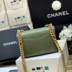 Chanel Co Co Cross Body Bag 24cm Green