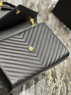 Saint Laurent College Large Chain Bag 32cm Black