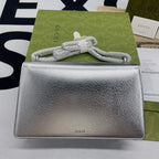 Gucci Dionysus Small Shoulder Bag Silver For Women, Women’s Bags 10in/26cm GG