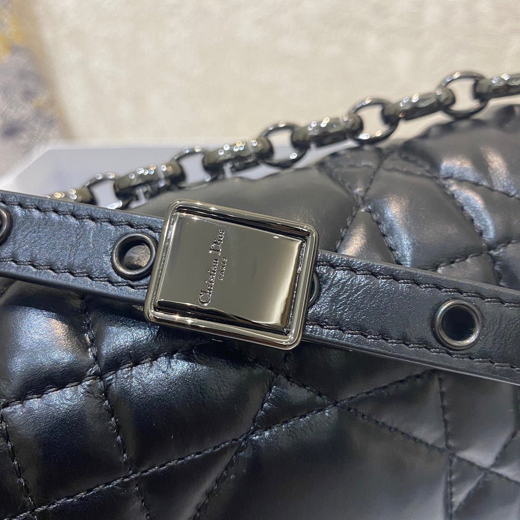 Christian Dior Large Caro Bag 28cm Black
