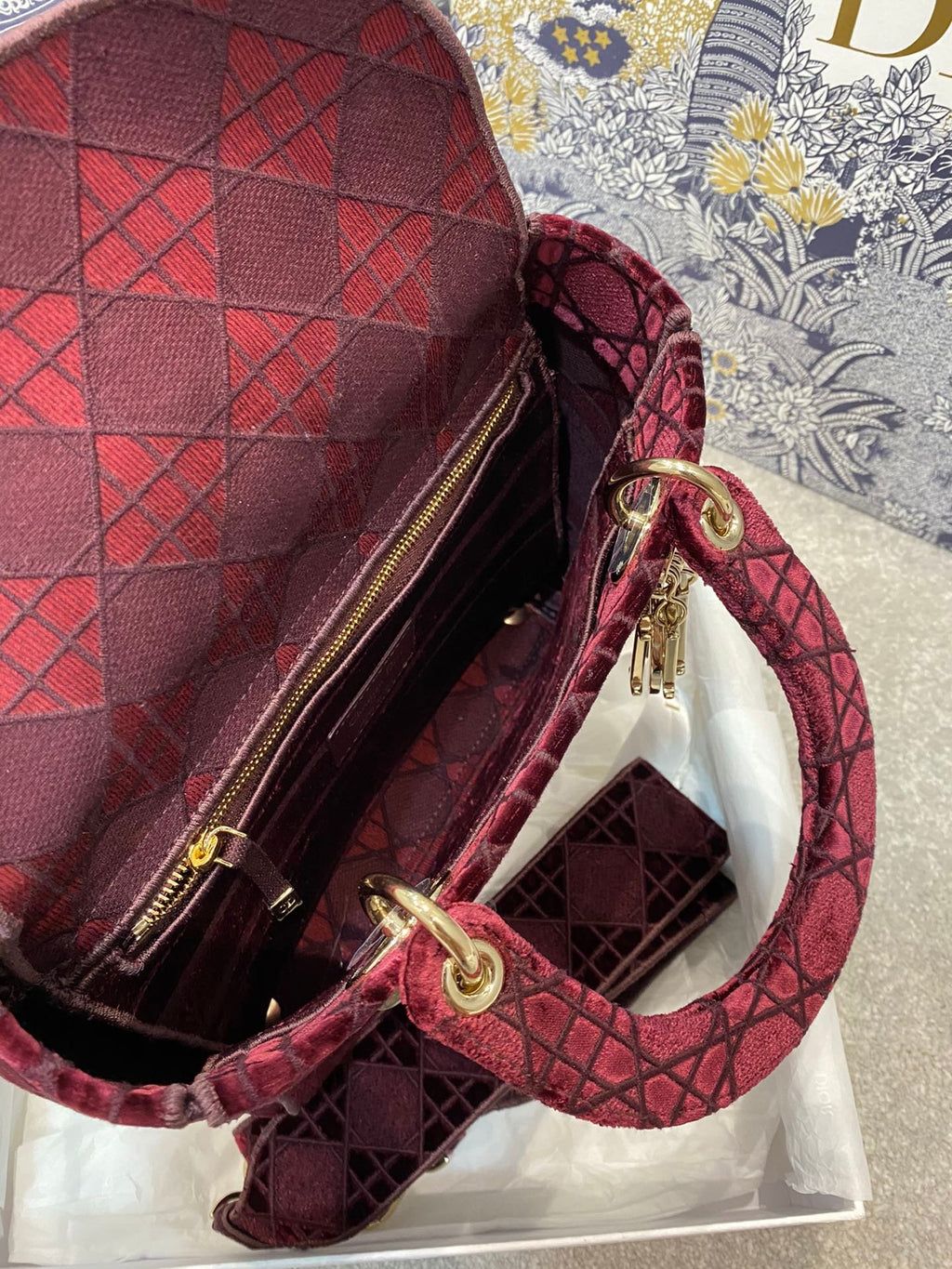 Christian Dior Red Handle Bag 24cm