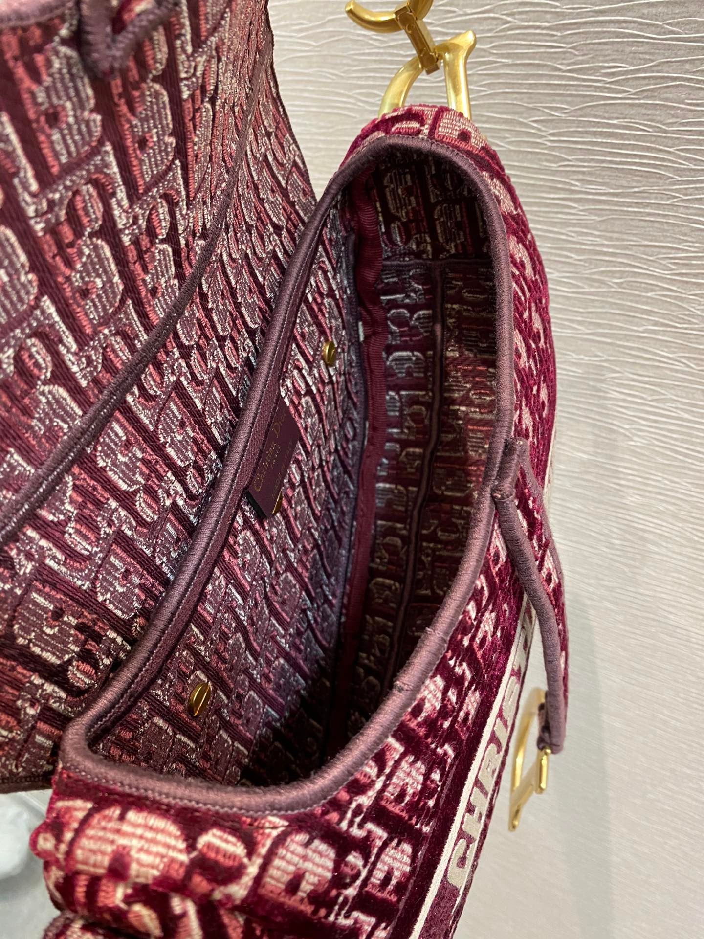 Christian Dior Red Saddle Bag 25cm