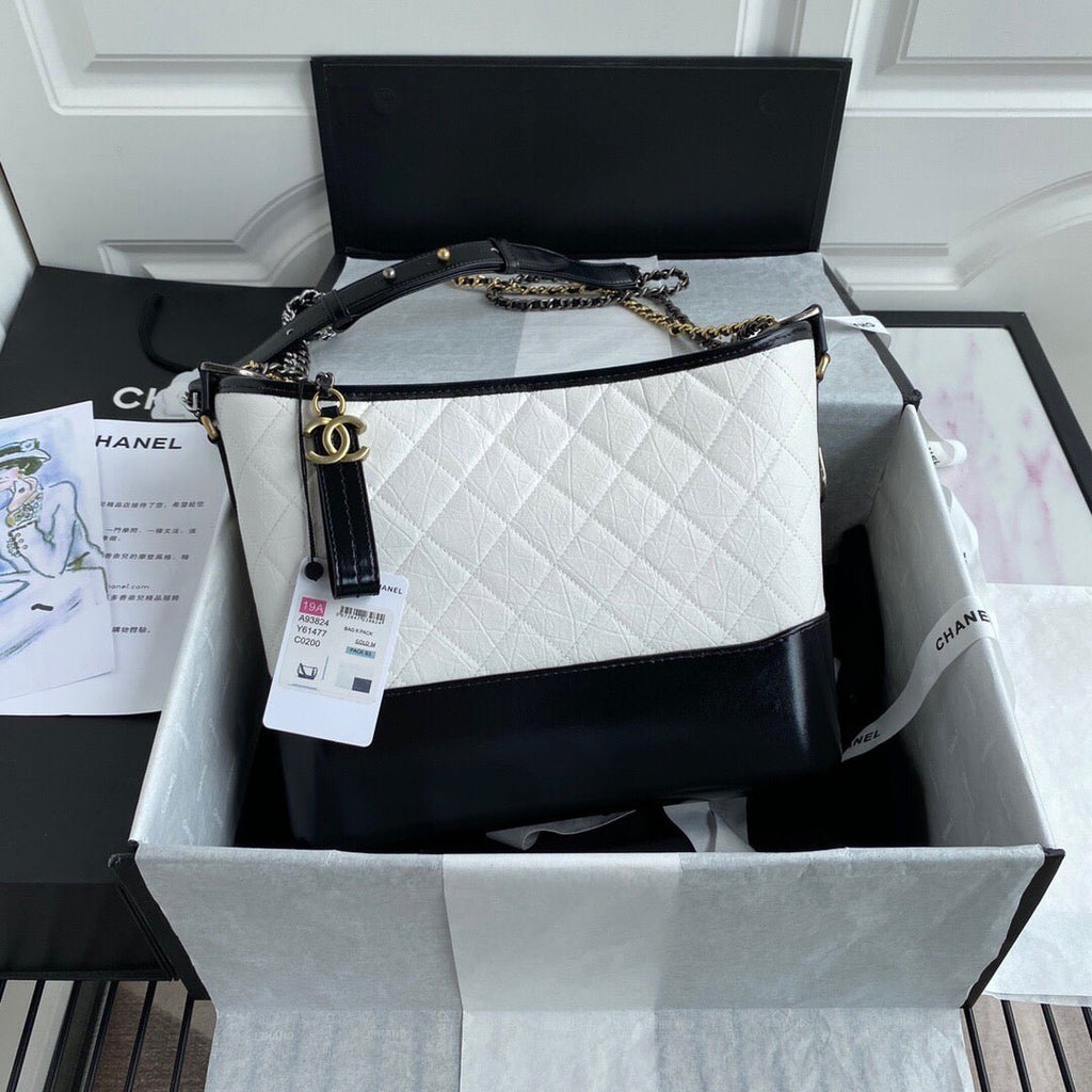 Chanel Gabrielle Hobo Bag Color 28 cm Black & White