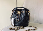 Chanel Classic Bucket Bag Gold Hardware 20cm Black