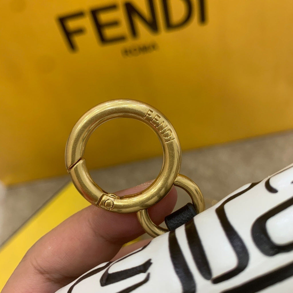 Fendi Nano Baguette California Sky 10cm White