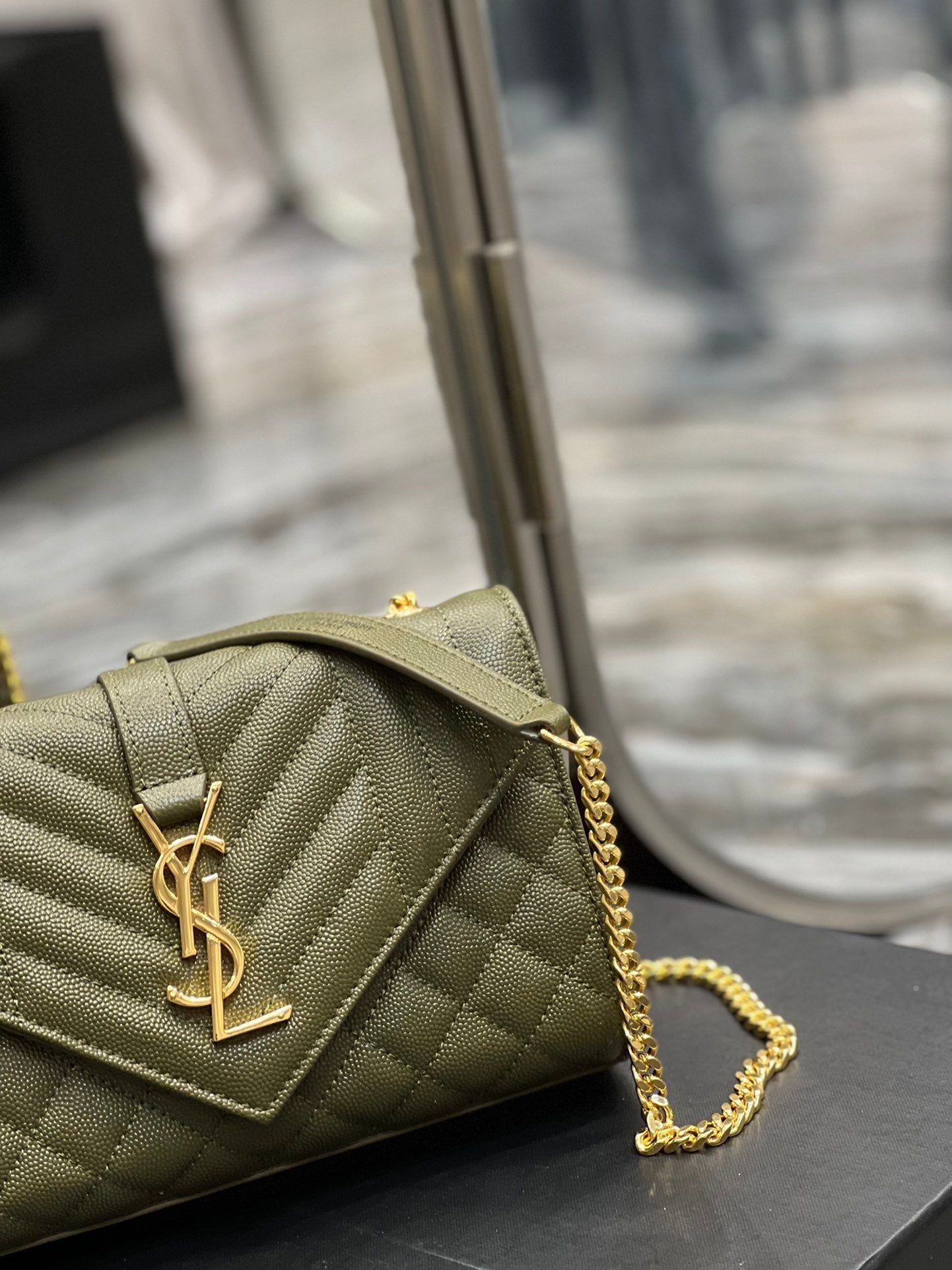 Saint Laurent Small Bag In Mix Matelasse 21cm