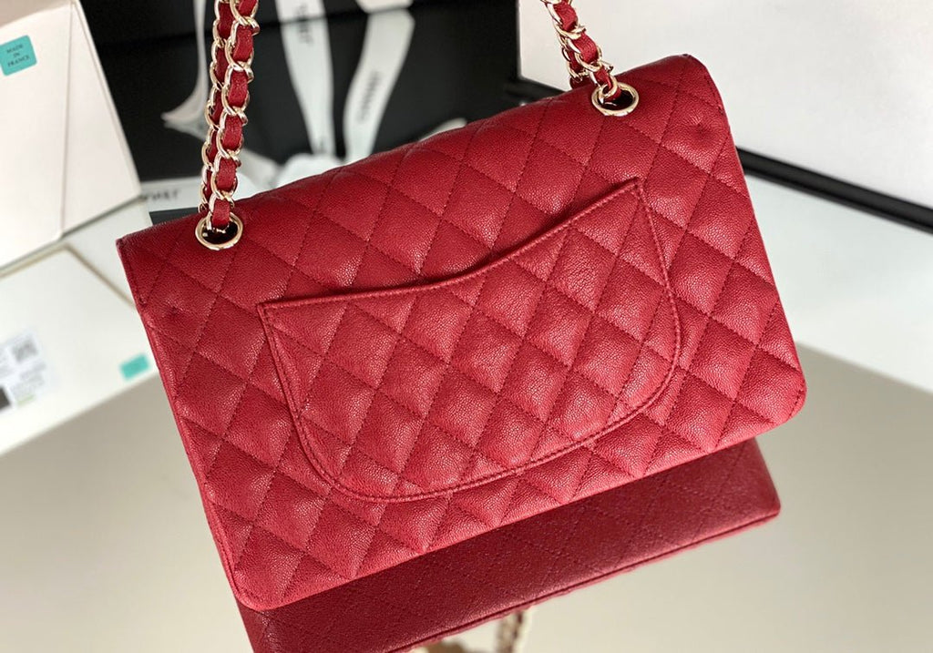 Chanel Classic Flapbag Gold Hardware 26cm Red