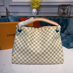 Louis Vuitton Artsy MM Bag 42cm Damier Azur Canvas Spring/Summer Collection N41174, Beige