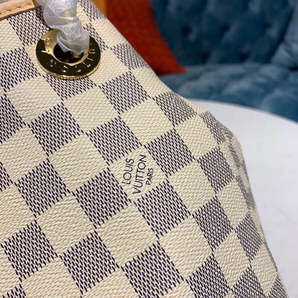 Louis Vuitton Artsy MM Bag 42cm Damier Azur Canvas Spring/Summer Collection N41174, Beige