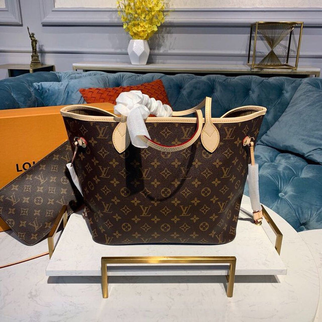 Louis Vuitton Neverfull MM Bag 32cm Monogram Canvas Spring/Summer Collection M40995, Beige