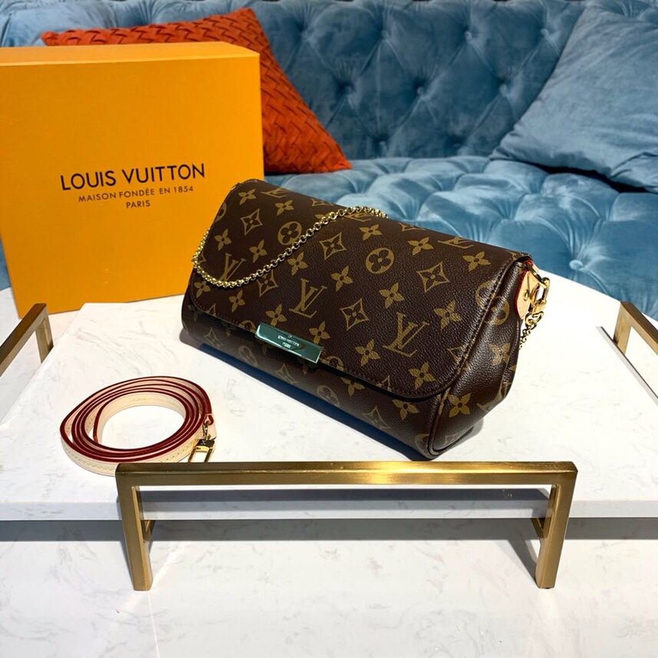 Louis Vuitton Favorite MM Bag 24cm Monogram Canvas Spring/Summer Collection M40718 Brown