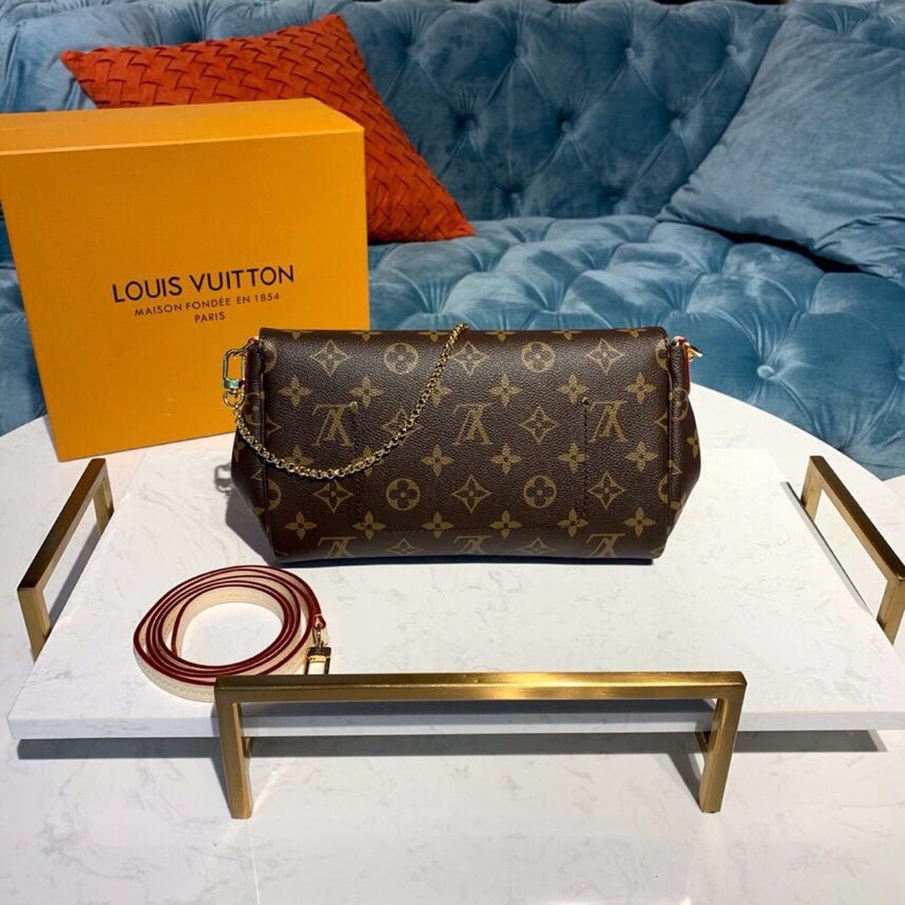 Louis Vuitton Favorite MM Bag 24cm Monogram Canvas Spring/Summer Collection M40718 Brown