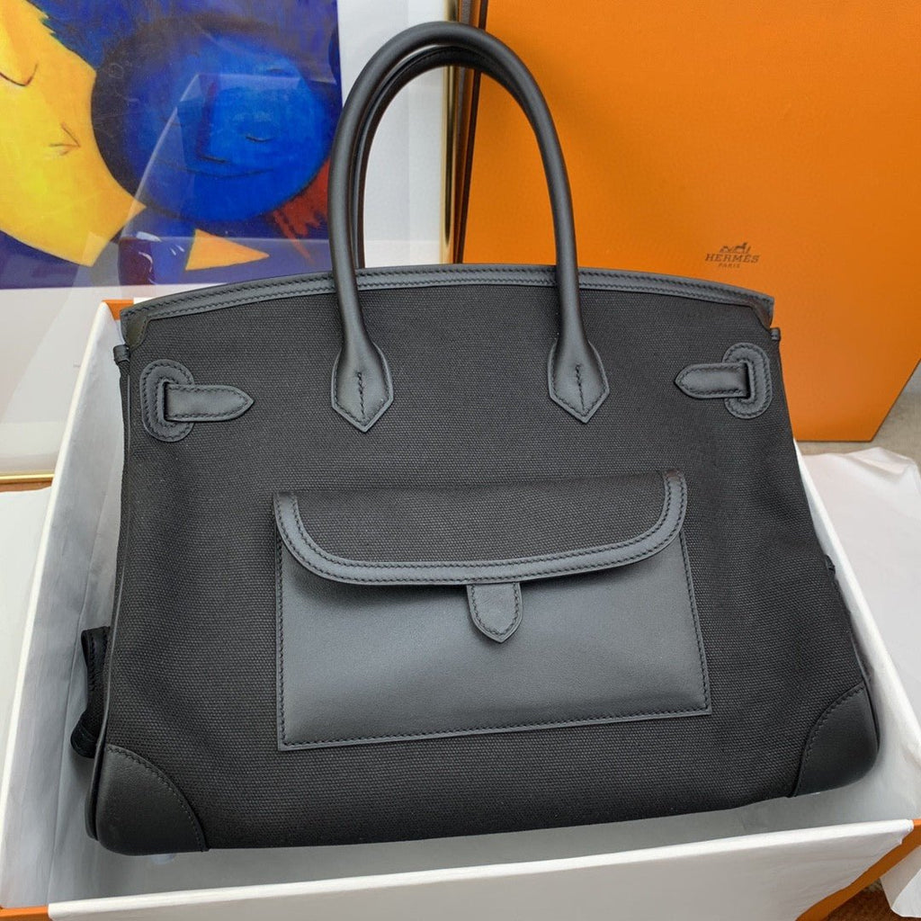 Hermes Birkin Cargo 35 Black, SIlver Toned Hardware Bag For Women, Women’s Handbags, Shoulder Bags 13.8in/35cm
