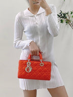 Christian Dior Lady D-Joy Bag 26cm Red