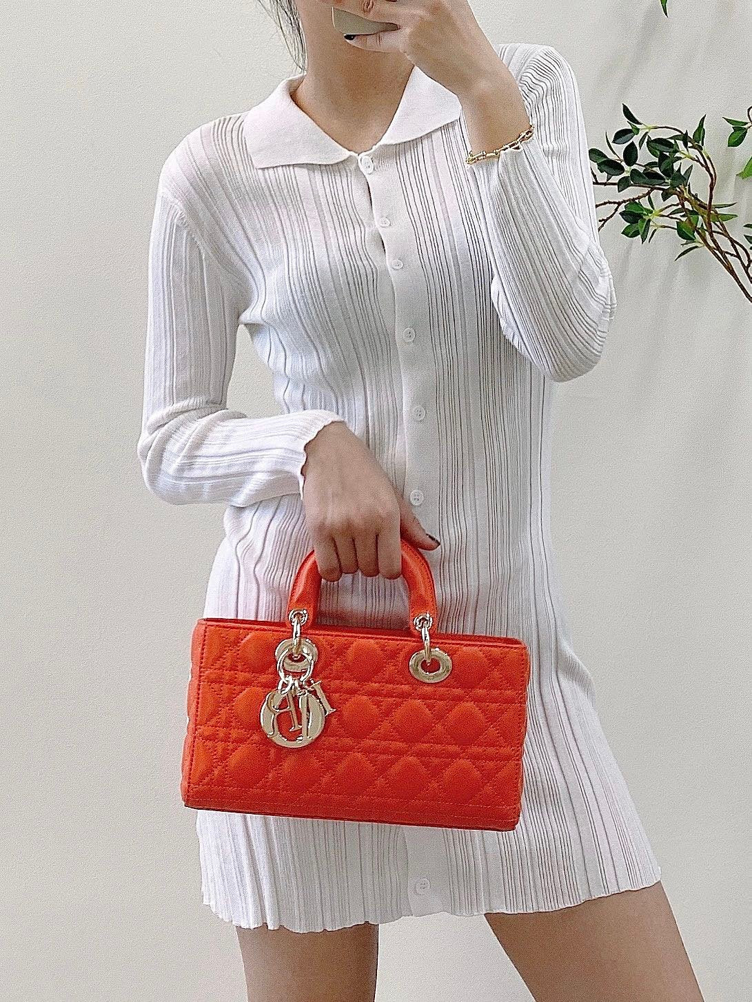 Christian Dior Lady D-Joy Bag 26cm Red