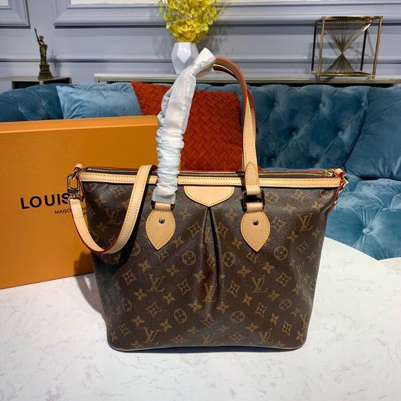 Louis Vuitton Palermo Bag 30cm Monogram Canvas Spring/Summer Collection M40145 Brown
