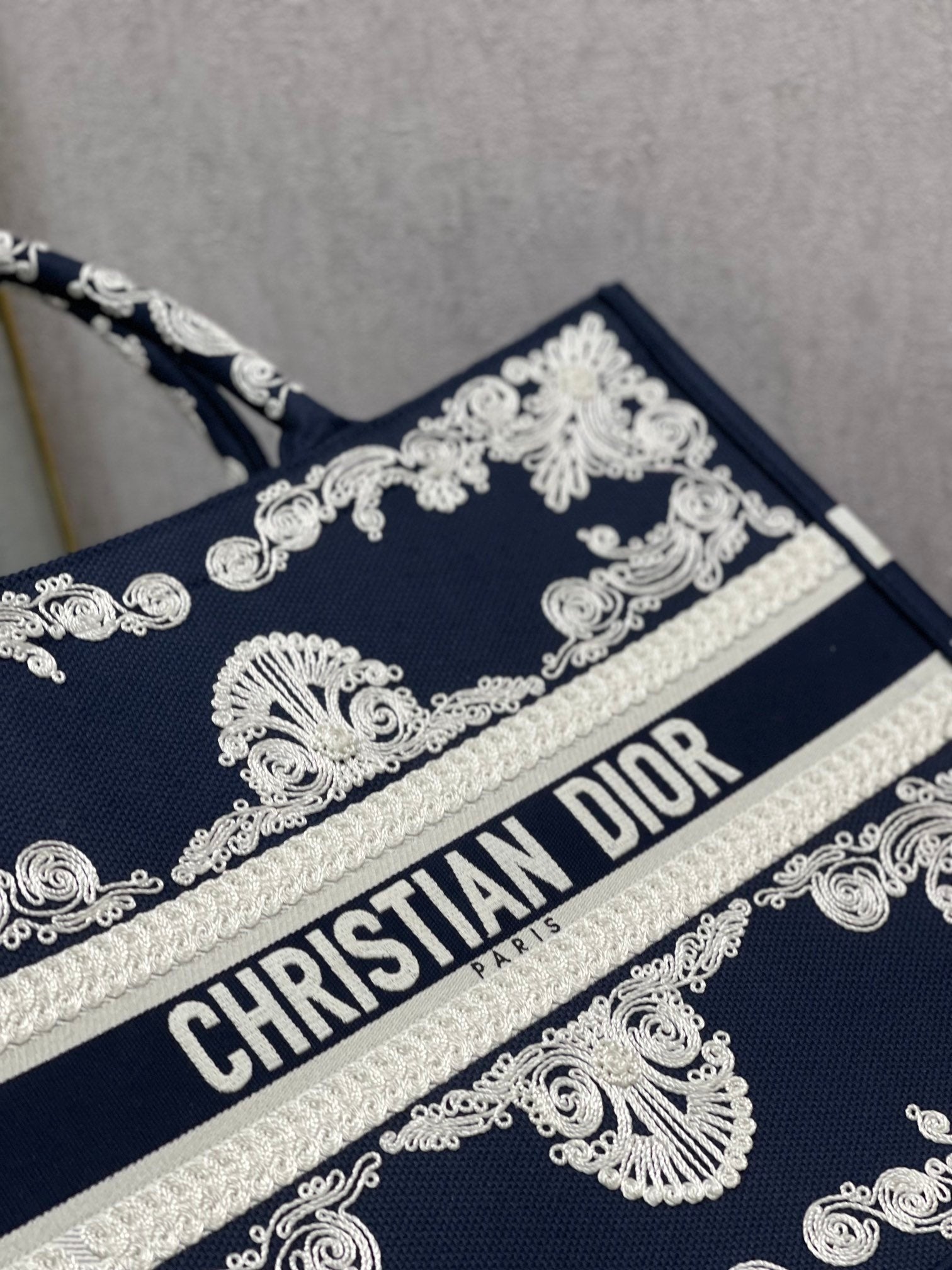 Christina Dior Book Tote Bag 41cm Black