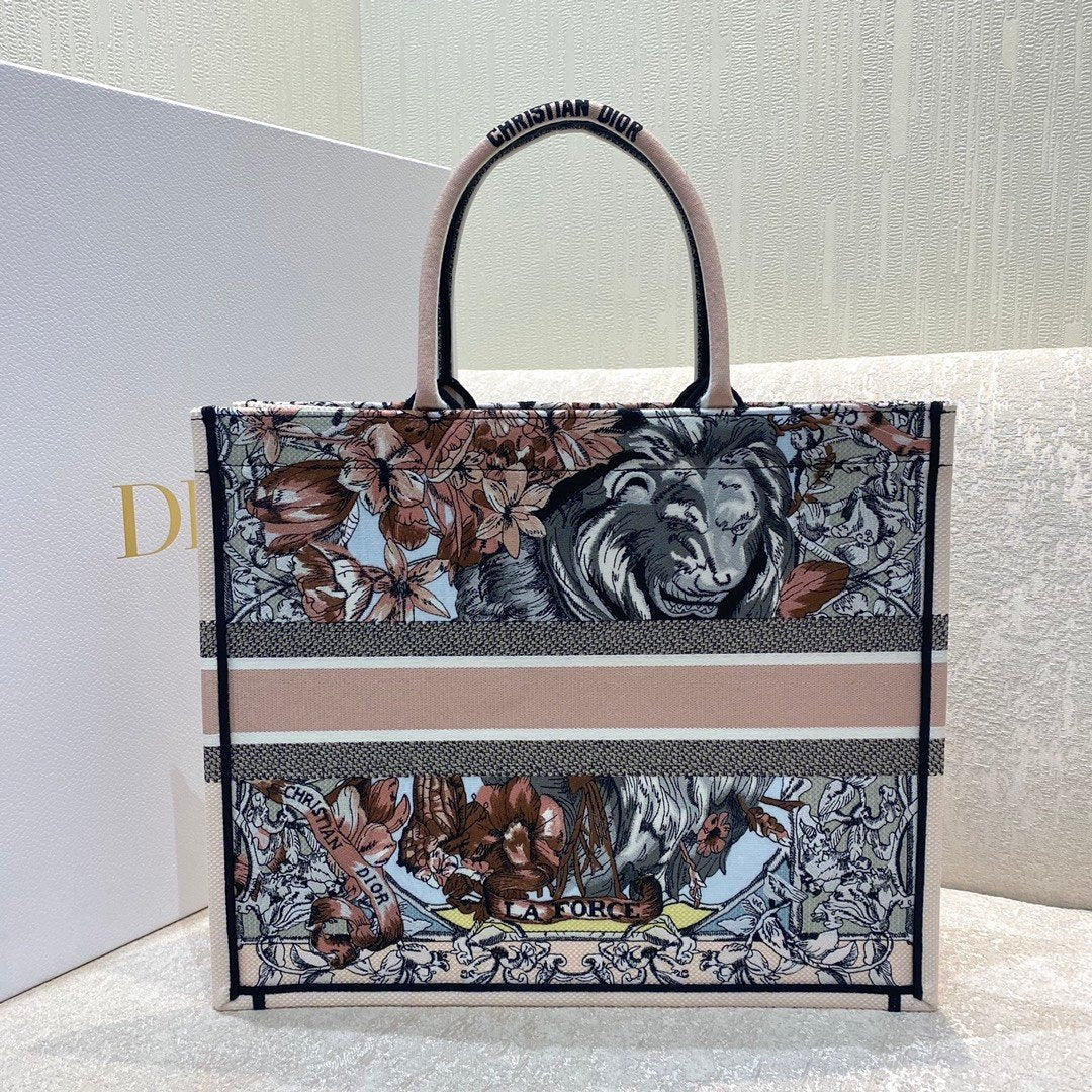 Christina Dior Book Tote Bag 42cm Muticolor