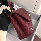 Chanel Coco Handle Bag 28cm Dark Red