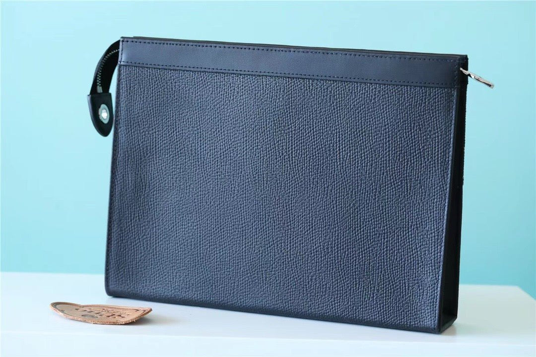 Louis Vuitton Pochette Voyage MM Monogram Drip Black By Nigo For Pre-Spring, Men’s Travel Accessories 27cm LV M45961