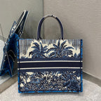 Christian Dior Book Tote Blue Bag 42cm