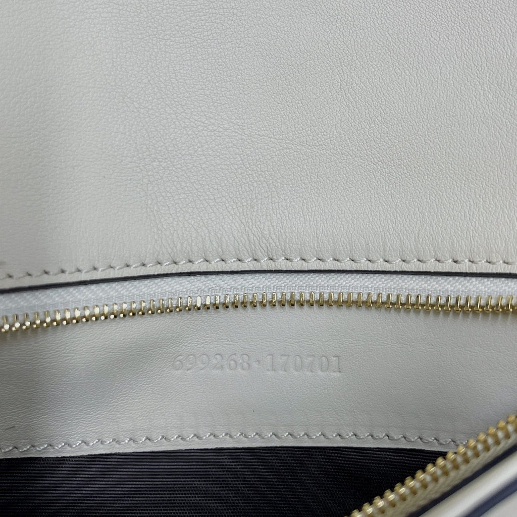 Gucci Blondie Shoulder Bag White For Women, Women’s Bags 11in/28cm