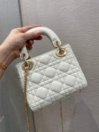 Christian Dior White Handle Bag 17cm