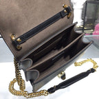 Fendi FF Logo Kan I Bag 20cm Calfskin Leather Spring/Summer Collection Black