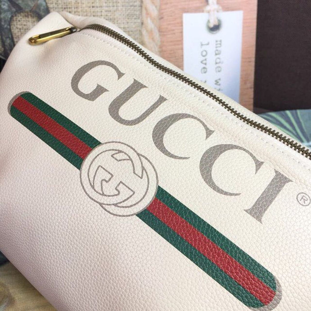 Gucci Print Waist Belt Bag White For Women And Men 15in/39cm