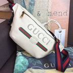 Gucci Print Waist Belt Bag White For Women And Men 15in/39cm