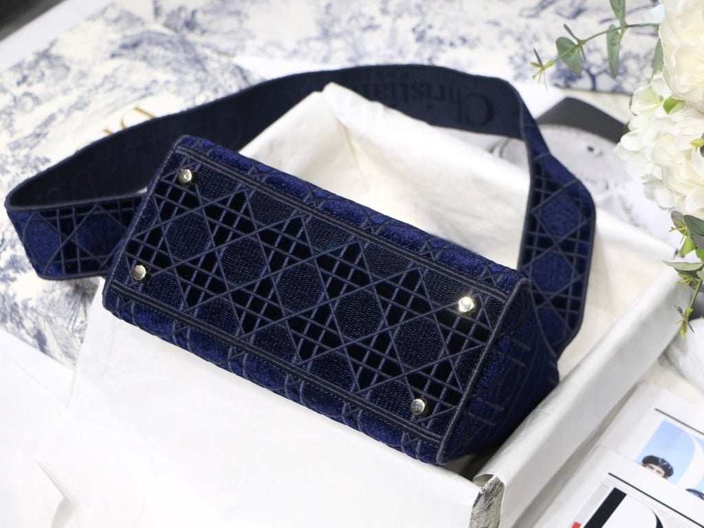 Christian Dior Blue Handle Bag 24cm