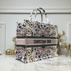 Christian Dior Book Tote 42 cm White