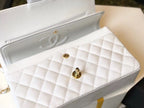 Chanel Classic Medium Flapbag Gold Hardware 26cm White