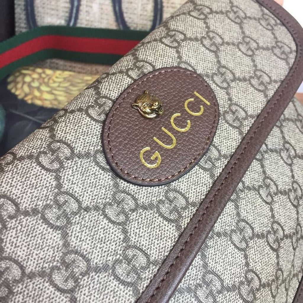 Gucci Neo Vintage GG Supreme Belt Bag Beige/ebony GG Supreme Canvas With Brown For Women 9.4in/24cm