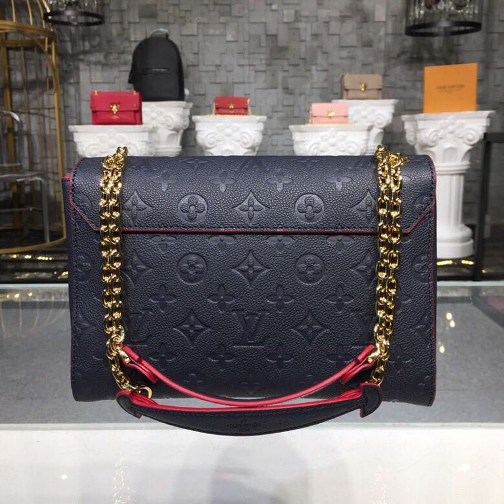 Louis Vuitton Vavin PM Bag 25cm Monogram Empreinte Canvas Spring/Summer Collection M52271, Marine Rouge